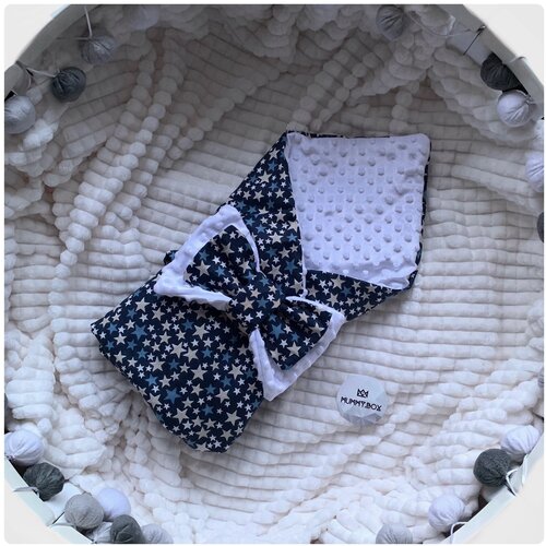 Конверт - одеяло на выписку MUMMY.BOX летний, для новорождённых в кровать, в коляску для малышей