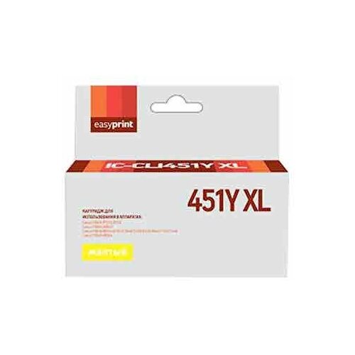 Картридж EasyPrint IC-CLI451Y XL, 370 стр, желтый