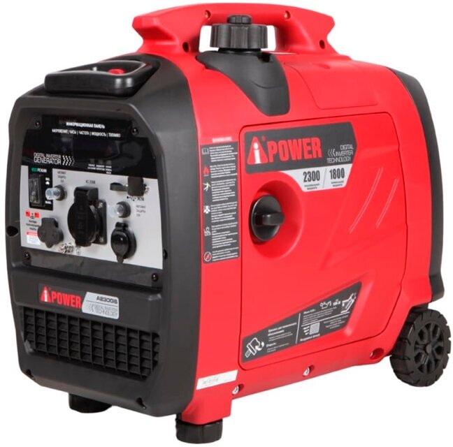 A-iPower A2300iS 1.8-2.3 кВт ручной стартер black-red