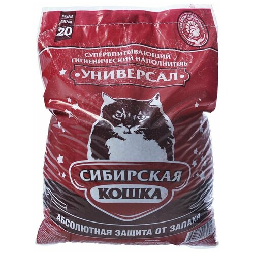 Впитывающий наполнитель Сибирская кошка Универсал, 20л, 1 шт.