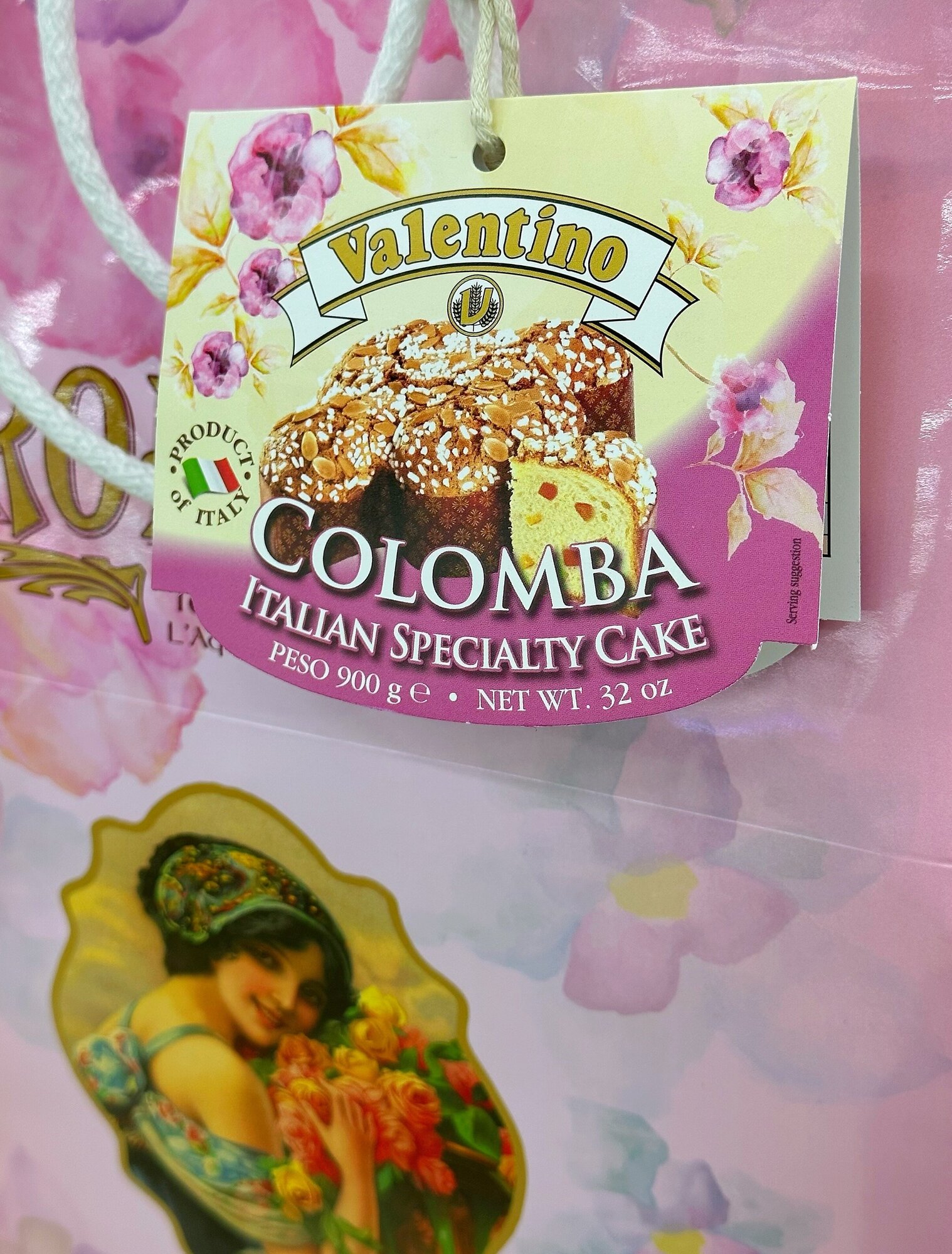 Кекс (кулич) Valentino Colomba Классический 900 г в пакете, Италия - фотография № 2