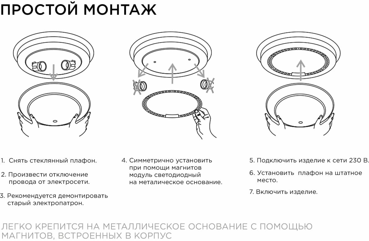 Светодиодный модуль со встроенным драйвером Apeyron 230В, 28Вт, smd2835, 2520Лм, 6500К, ø218x16мм 02-64 - фотография № 5