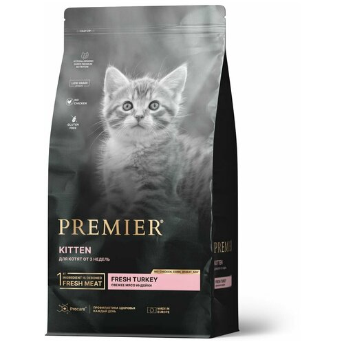 Premier Cat Turkey сухой корм для котят свежее мясо индейки для котят 400 гр.