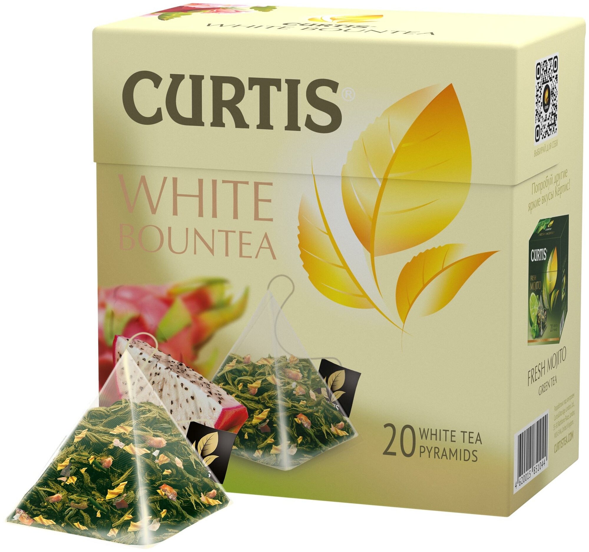 Чай Curtis "White Bountea" белый с добавками, 20 пирамидок - фотография № 6