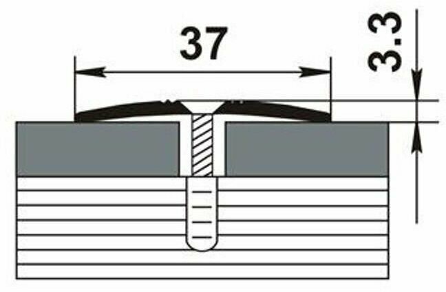 Порог напольный для стыков 37 мм 1350 мм, дуб универсальный - фотография № 3