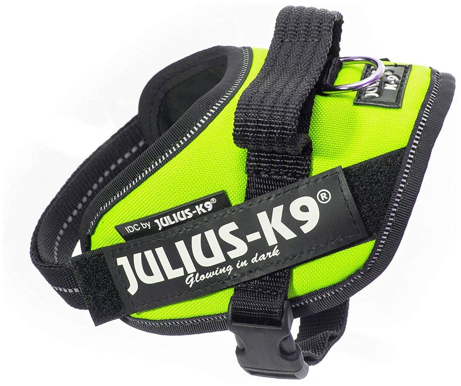 Шлейка для собак Julius-K9 IDC Powerharness Mini-Mini зеленый неон 4 - 7 кг 40 – 53 см (1 шт)