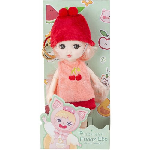 фото Кукла для девочек "вишенка" 15см, фруктовые подружки, красный estabella