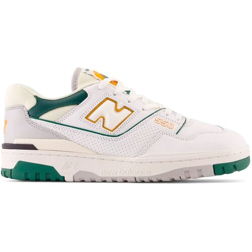 Кроссовки New Balance 550, летние, натуральная кожа, размер 38.5 EU, бежевый