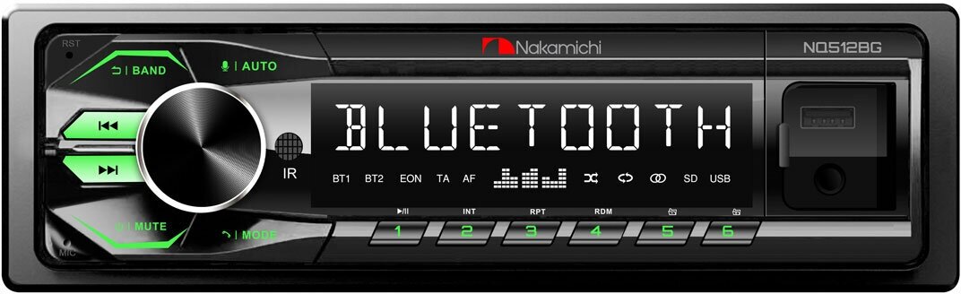 Магнитола автомобильная Nakamichi NQ512BG Bluetooth USB AUX FM