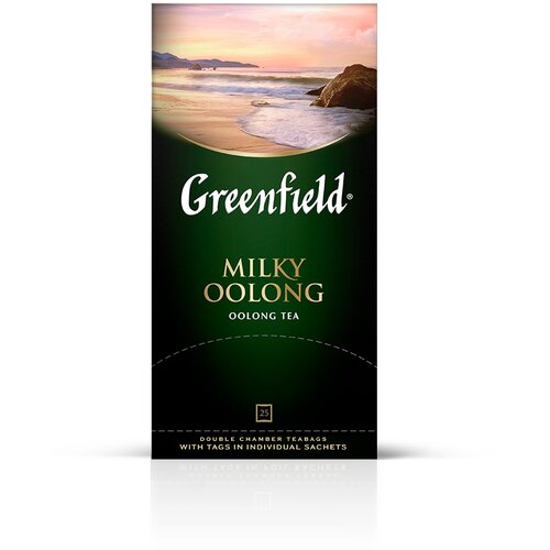 Чай GREENFIELD Milky Oolong зеленый с добавками, 25 пакетиков