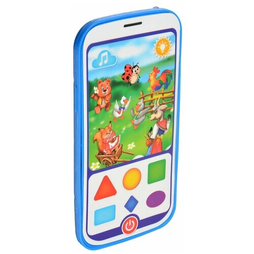Развивающая игрушка ИГРОЛЕНД Обучающий смартфон 272636, синий