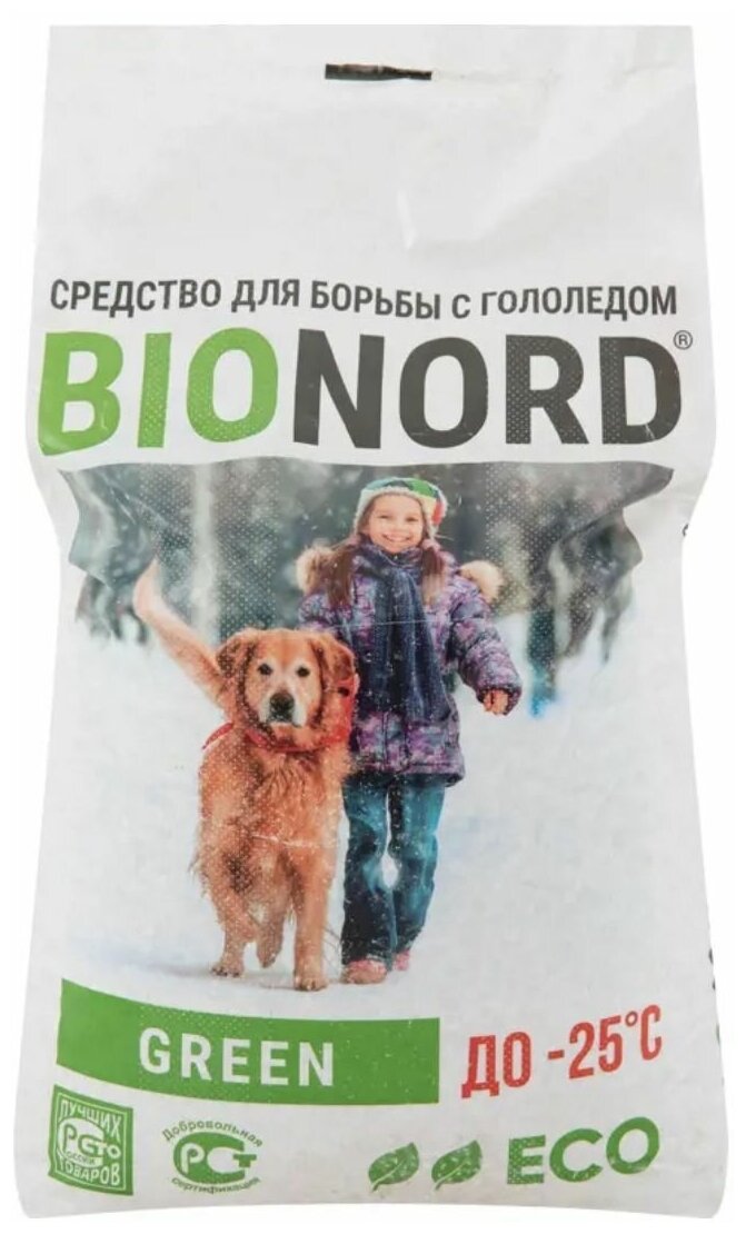 Противогололедный реагент Bionord Green 23 кг - фотография № 1