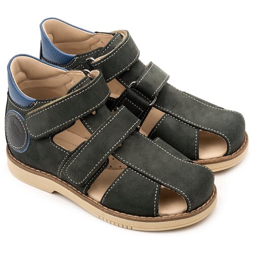 фото Сандалии детские 26004 р32 кожа,серый tapiboo