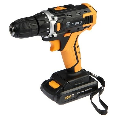 Дрель-шуруповерт DEKO DKCD20FU-Li 20 В 2х2 Ач Li-lon 42 Нм 3501350 обмин 63 пр 1218000₽