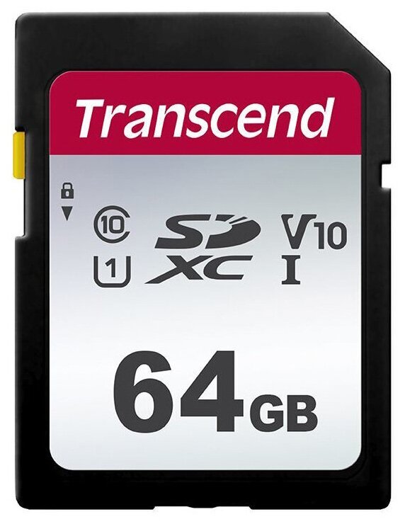 Карта памяти Transcend SDXC 64GB 300S UHS-I U1 V10 100/20 MB/s