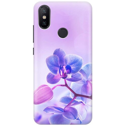фото Cиликоновый чехол на xiaomi mi 6x / mi a2 / сяоми ми 6х / ми а2 с принтом "лиловые орхидеи" gosso