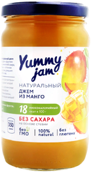 Джем Yummy jam натуральный из манго без сахара, банка, 350 г