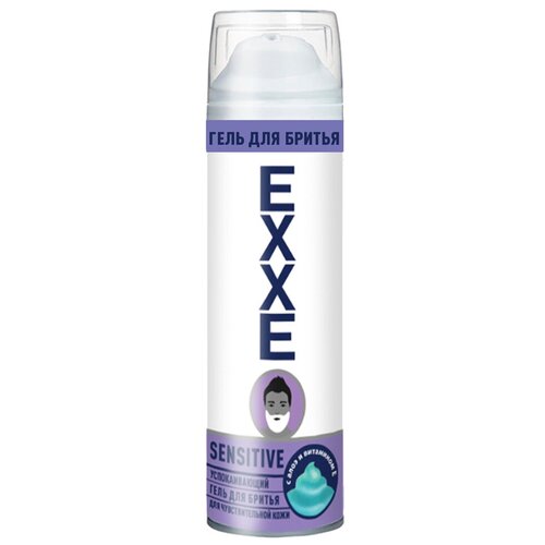 Гель для бритья Sensitive EXXE, 200 мл гель для бритья exxe men гель для бритья sensitive для чувствительной кожи