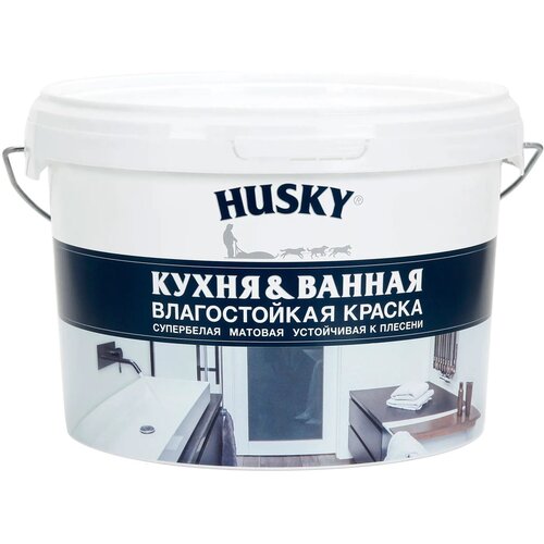 Краска для кухонь и ванных комнат Husky 2.5 л краска belinka для ванных комнат 2 л
