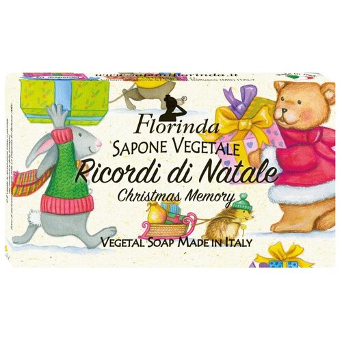 Florinda Мыло кусковое Счастливого Рождества Ricordi di Natale, 100 г florinda soap magie di natale rose