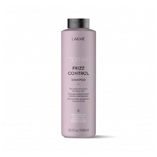 Lakme шампунь Teknia Frizz Control дисциплинирующий для непослушных или вьющихся волос, 1000 мл маска для непослушных или вьющихся волос lakme teknia frizz control treatment 1000 мл