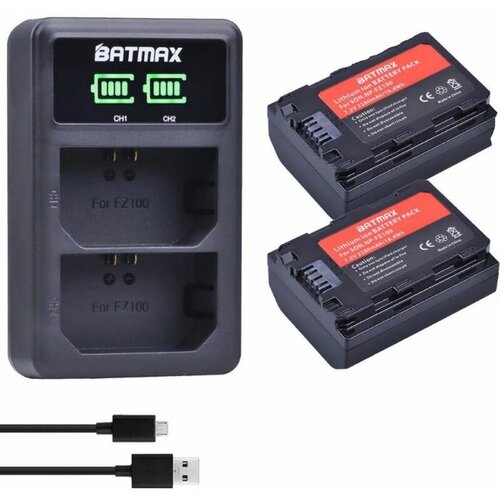 Аккумулятор Batmax NP-FZ100 - 2 шт. + З/У на два аккумулятора