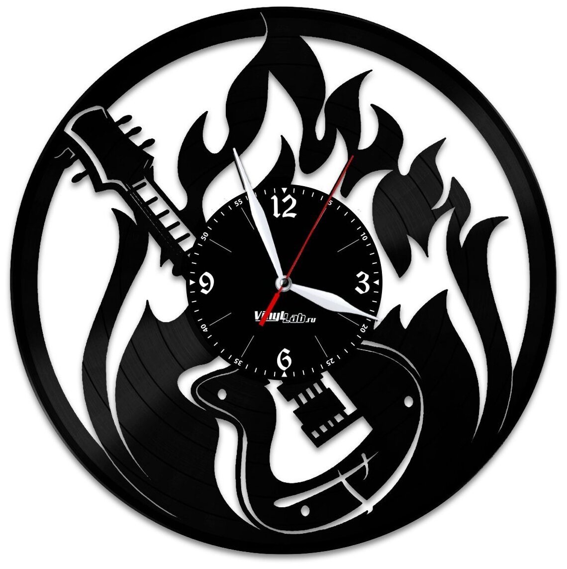 Часы из виниловой пластинки (c) VinylLab Гитара
