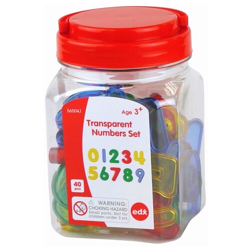 фото Набор цифр edx education transparent numbers set 56504j разноцветный