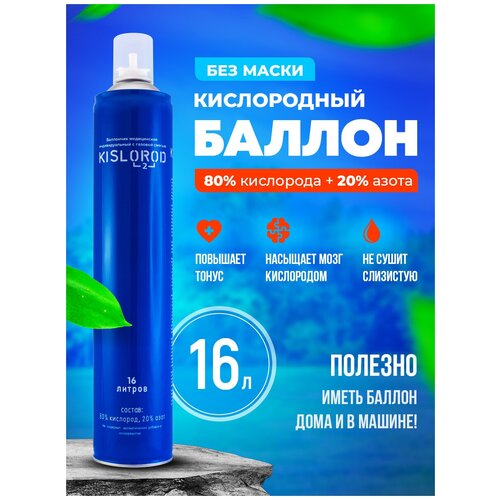 Кислородный баллончик Prana Kislorod K16L без маски 16 л