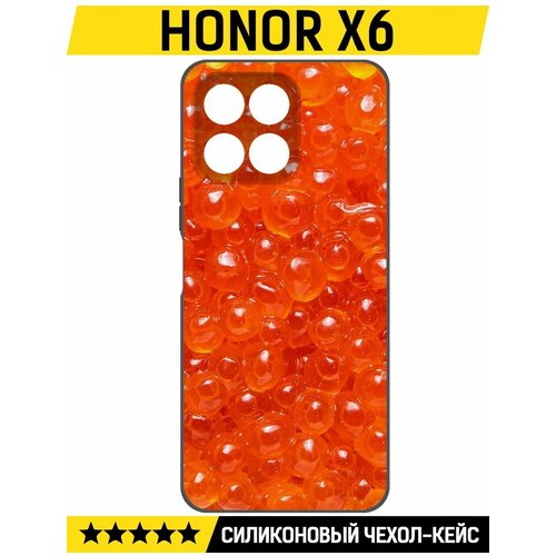Чехол-накладка Krutoff Soft Case Икра для Honor X6 черный чехол накладка krutoff soft case гречка для honor x6 черный