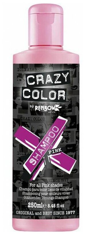 Crazy Color оттеночный шампунь For all Pink Shades для всех оттенков Розового, 250 мл