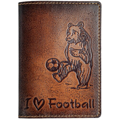 Обложка для паспорта , коричневый