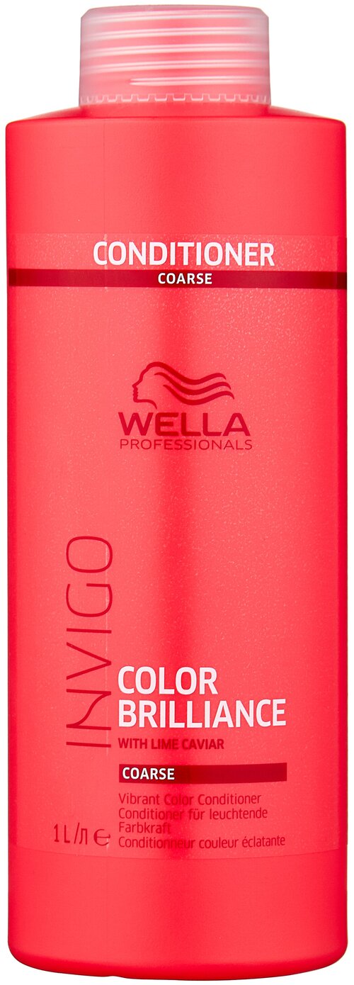 Wella Professionals бальзам-уход Invigo Color Brilliance Coarse для защиты цвета окрашенных жестких волос, 1000 мл