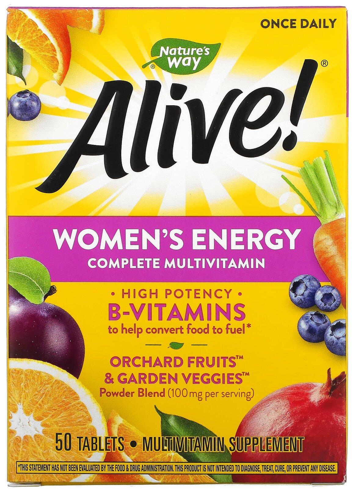 Таблетки Nature's Way Alive! Women's Energy Мультивитамины, 150 г, 50 шт.