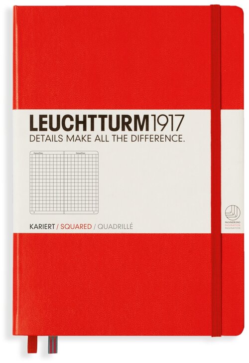 Блокнот Leuchtturm1917 312564 красный A5, 124 листа, красный