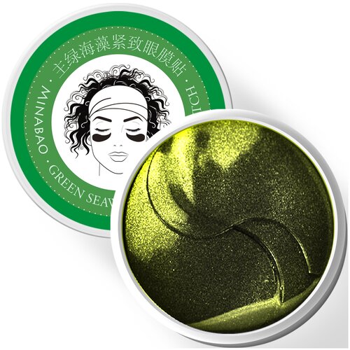 MINABAO Гидрогелевые патчи для глаз с коллагеном и экстрактом водорослей, 60 шт