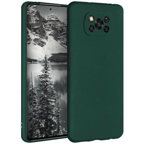 Накладка силиконовая Silicone Cover для Poco X3 NFC / Poco X3 Pro зеленая