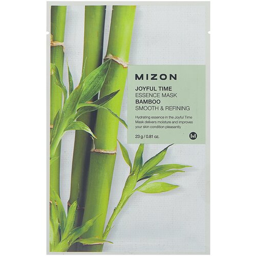 Mizon Joyful Time Essence Mask Bamboo тканевая маска с экстрактом стебля бамбука, 23 г, 23 мл тканевая маска mizon joyful time essence mask bamboo 23 г