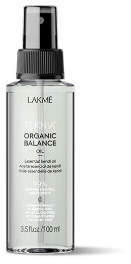 Lakme Teknia Organic Balance OIL Эфирное масло кенди для питания и смягчения волос и кожи, 100 г, 100 мл, бутылка