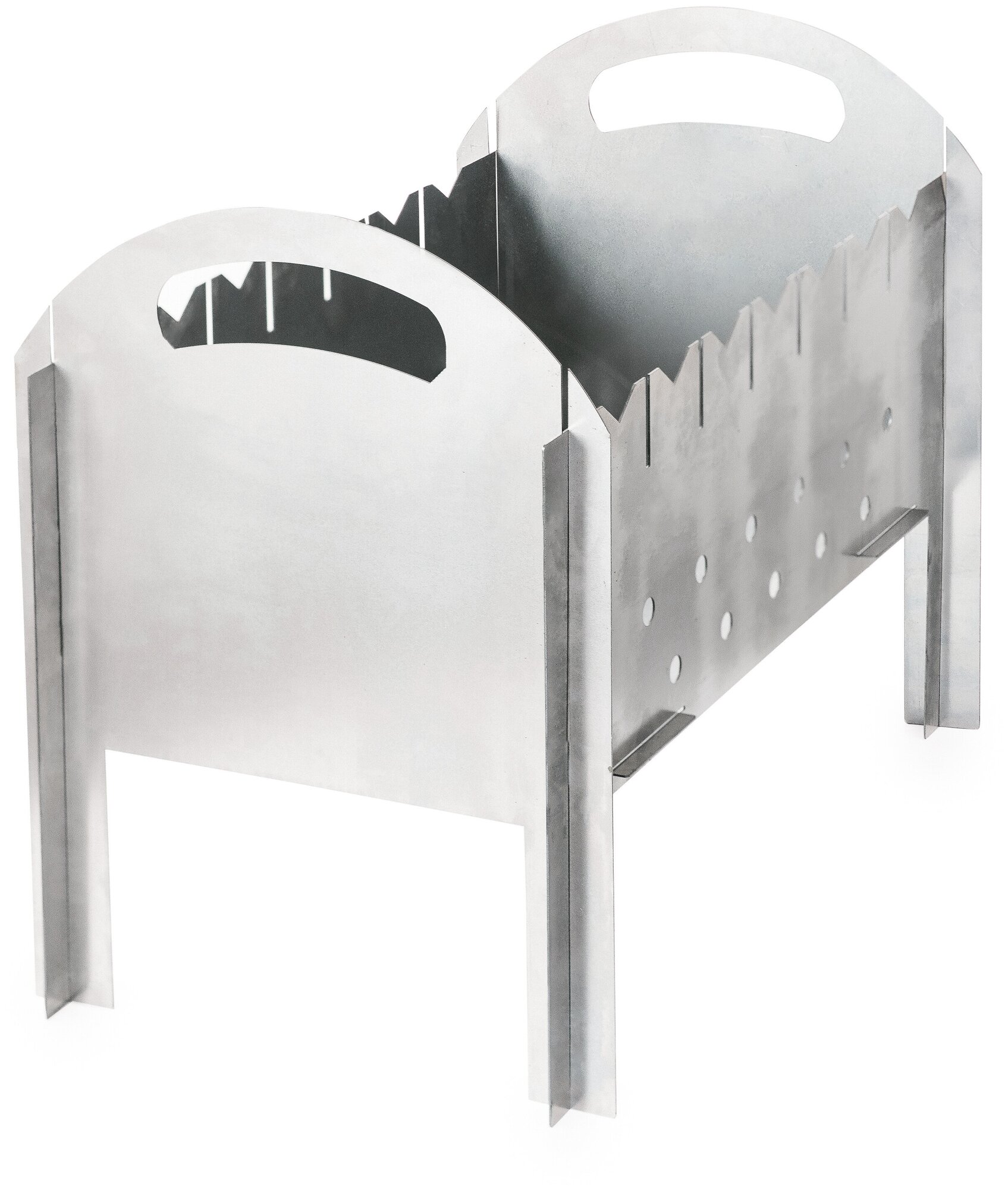 Мангал складной разборный для дачи стальной толщина 1,2 мм 60х35х45 см - фотография № 2