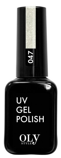 Гель-лак для ногтей Oly Style UV Gel Polish 047 Искрящийся белый 10 мл