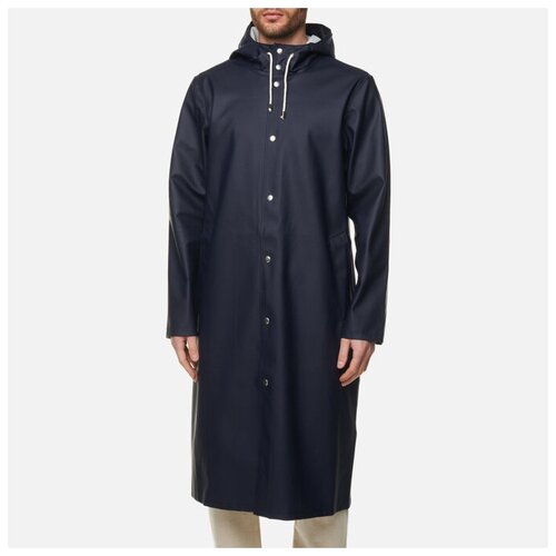 фото Мужская куртка дождевик stutterheim stockholm long print синий, размер m