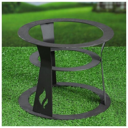 фото Подставка под садж "огонек" плазменная резка, диаметр кольца 27 см 4933278 сима-ленд