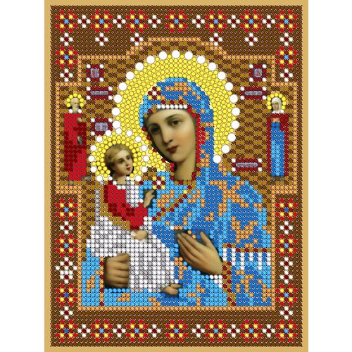 Вышивка бисером иконы Богородица Иерусалимская 12*16 см