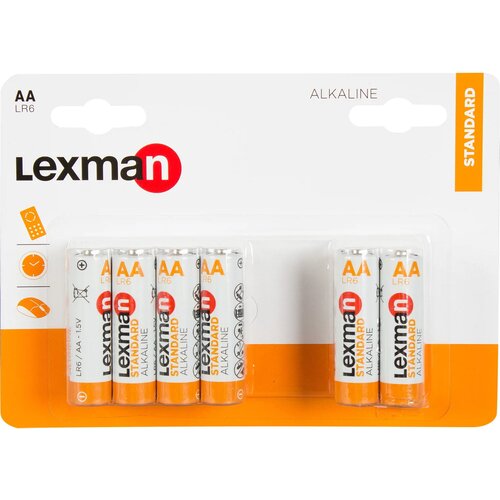 Батарейка алкалиновая Lexman LR6 АА 12 шт. батарейка алкалиновая тип аа 1 5в 12 шт