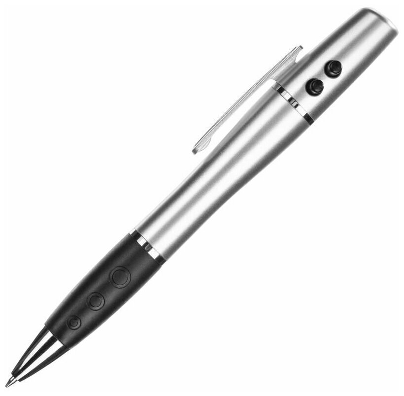 Ручка шариковая 3в1 (ручка, указка, фонарик) синяя, 1 шт.