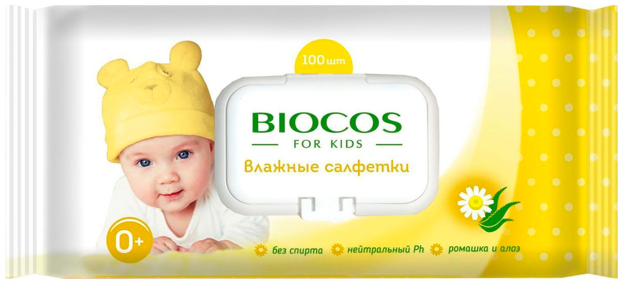 Влажные салфетки Biocos For Kids 100 шт - фото №5