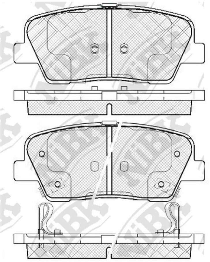 Тормозные колодки задние HYUNDAI Santa Fe II/KIA Sorento 2009- NIBK PN0415