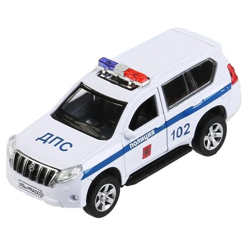 Внедорожник ТЕХНОПАРК Toyota Prado Полиция (PRADO-P, PRADO-P-WH) 1:32, 12 см, белый/синий машина toyota hilux полиция 12см инерционная технопарк