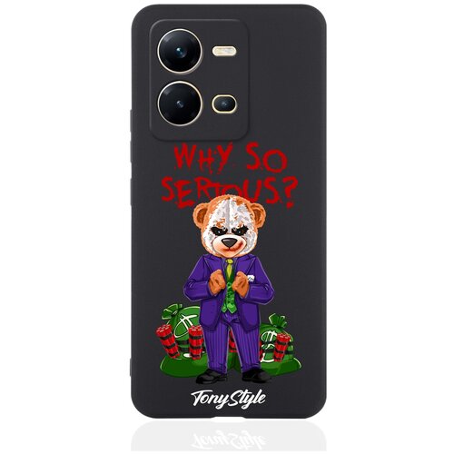 Черный силиконовый чехол Tony Style для Vivo V25e/V25 Tony Style Why so serious черный силиконовый чехол tony style для vivo y19 u3 tony style why so serious